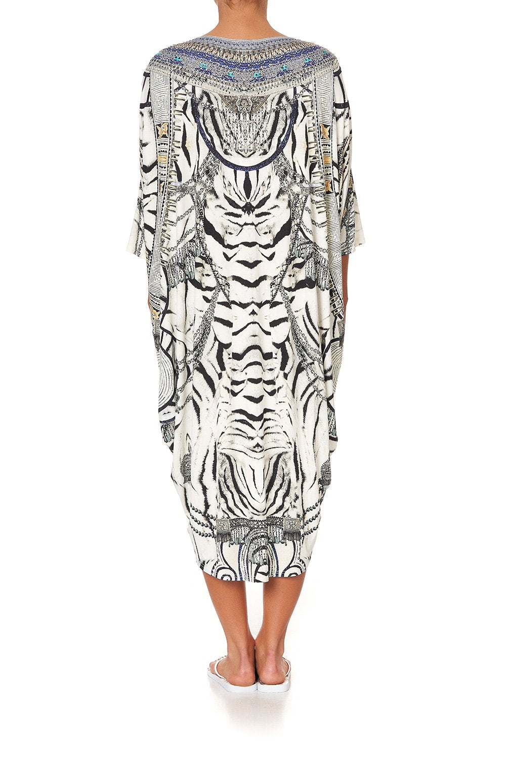 SCOOP BACK HEM LOUNGE DRESS WILD BELLE