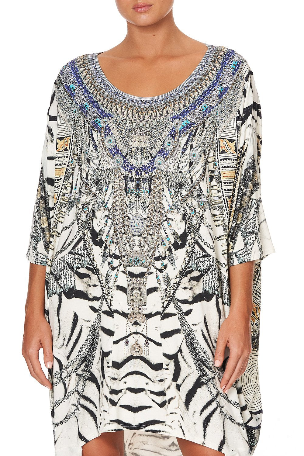 SCOOP BACK HEM LOUNGE DRESS WILD BELLE