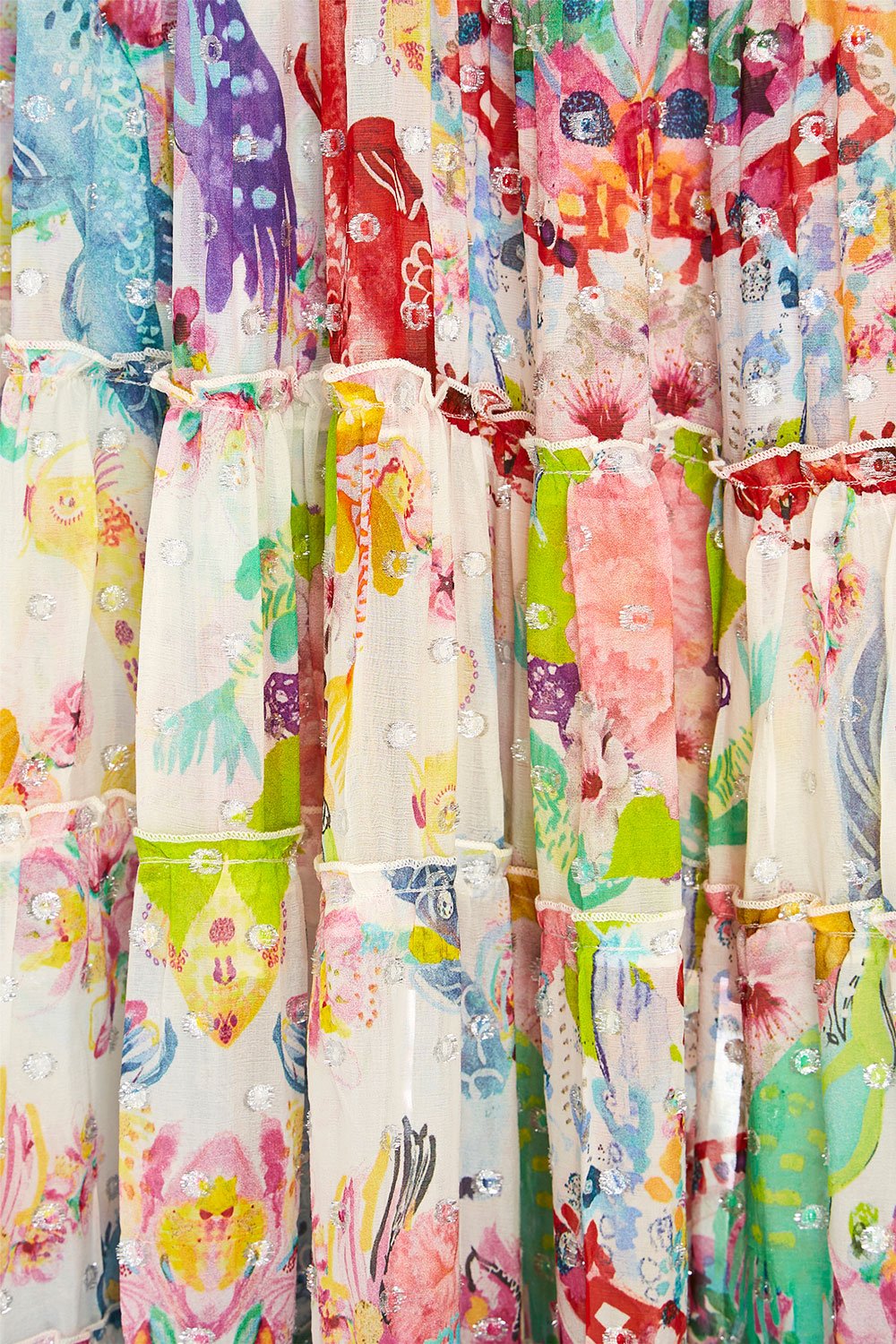 CAMILLA DRAGON DIVINITY SHEER TIERED CIRCLE SKIRT