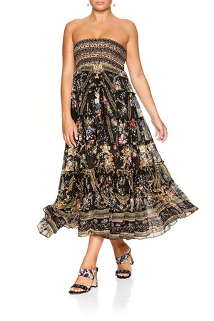 SHEER TIERED CIRCLE SKIRT FRIEND IN FLORA
