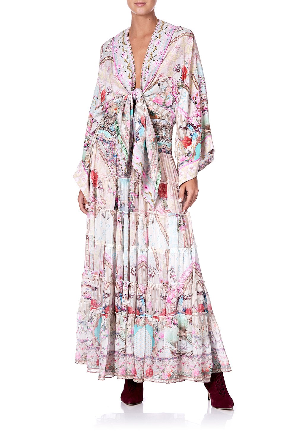 SHEER TIERED CIRCLE SKIRT CAROUSEL MADEMOISELLE