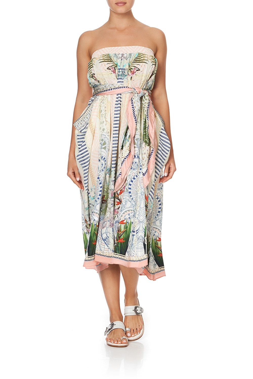 SHIRRED WAIST POCKET SKIRT BEACH SHACK