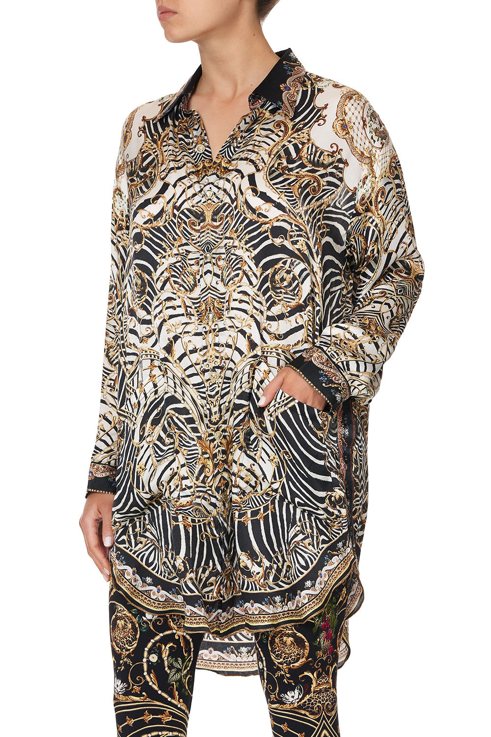 SHIRT TUNIC WITH POCKETS NIGHT WAITING FOR DAY