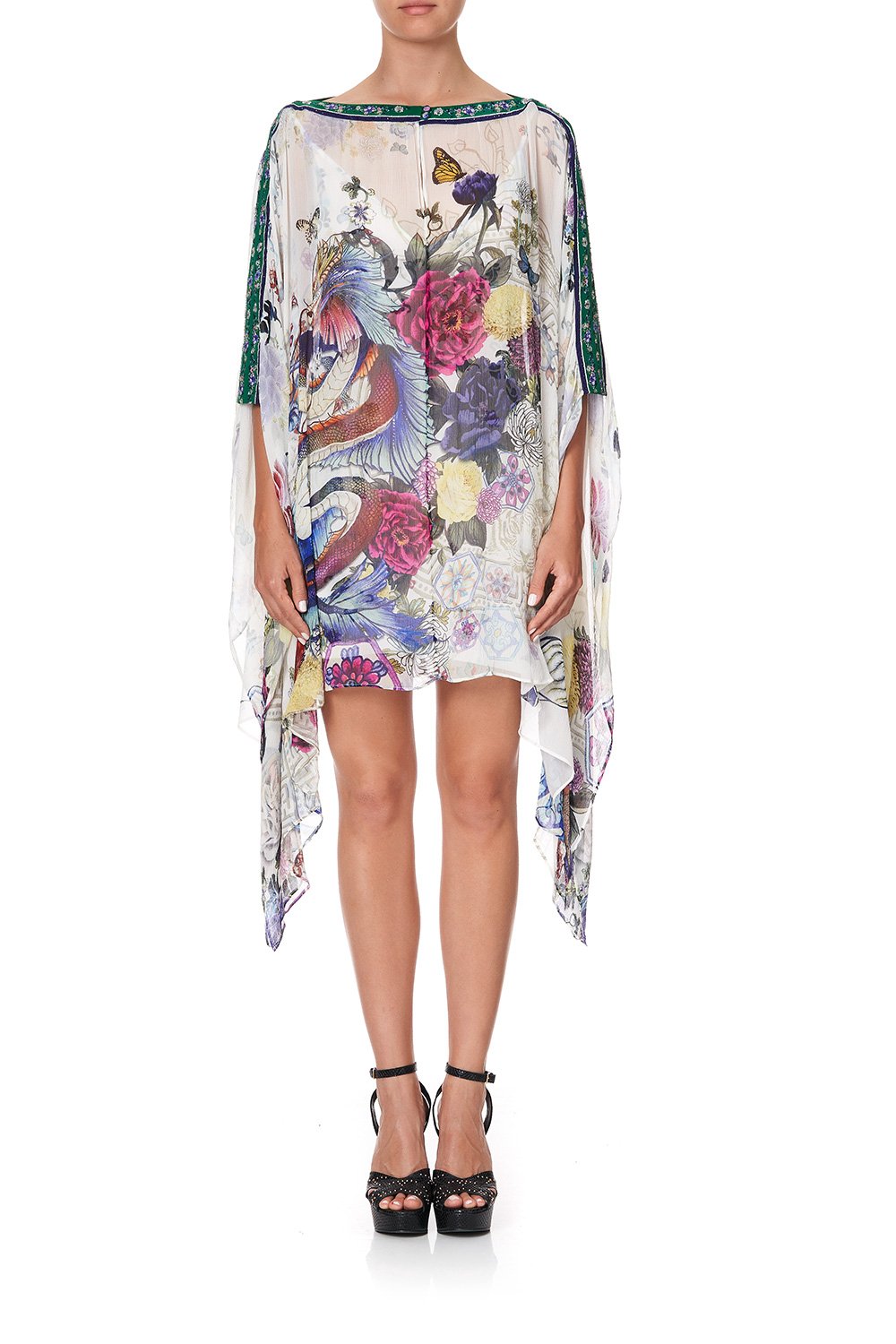 SHORT DRESS WITH BOAT NECKBAND GENTLE MOON