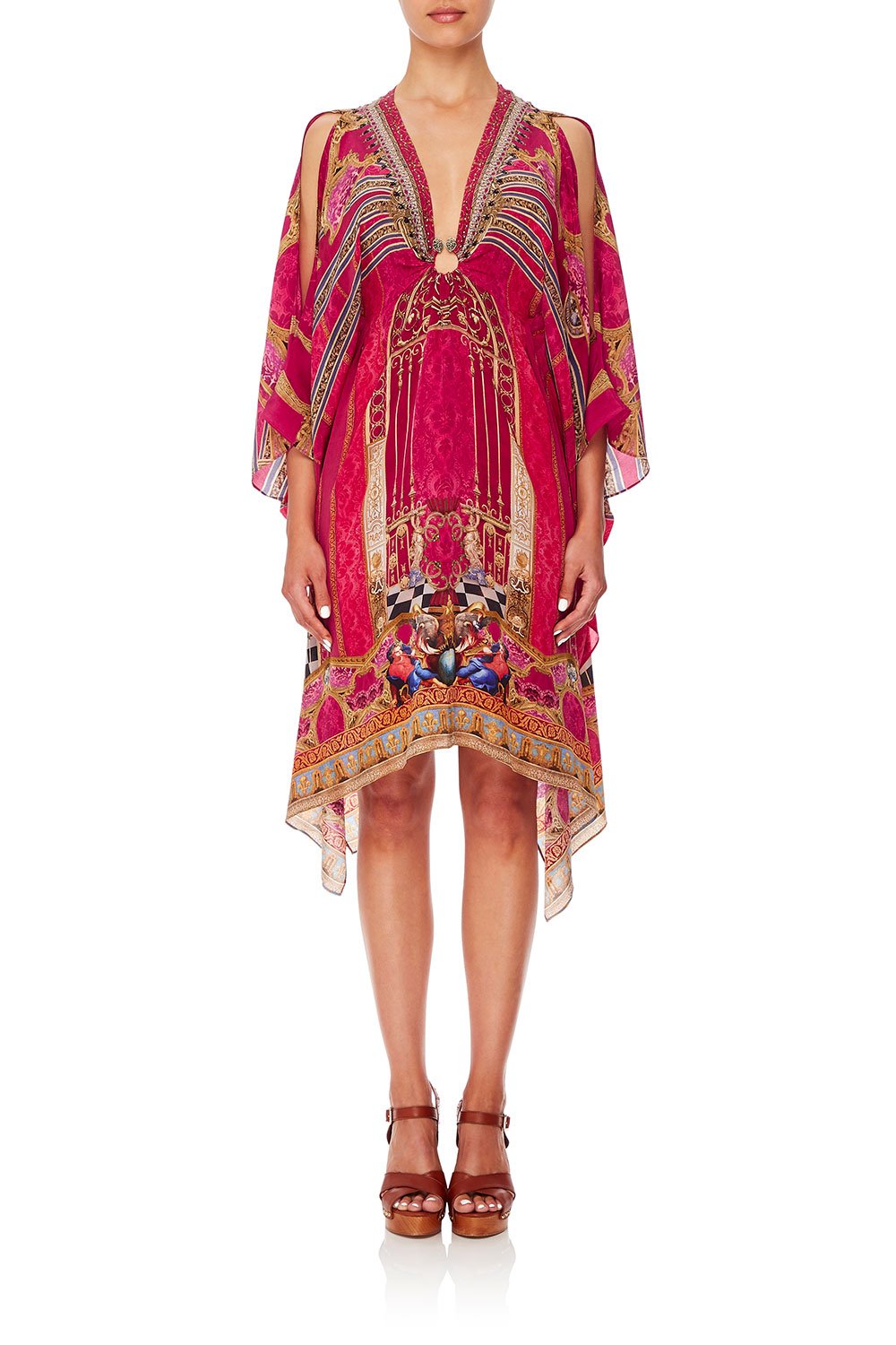 CAMILLA SHORT KAFTAN WITH HARDWARE LOUNGE HOUR