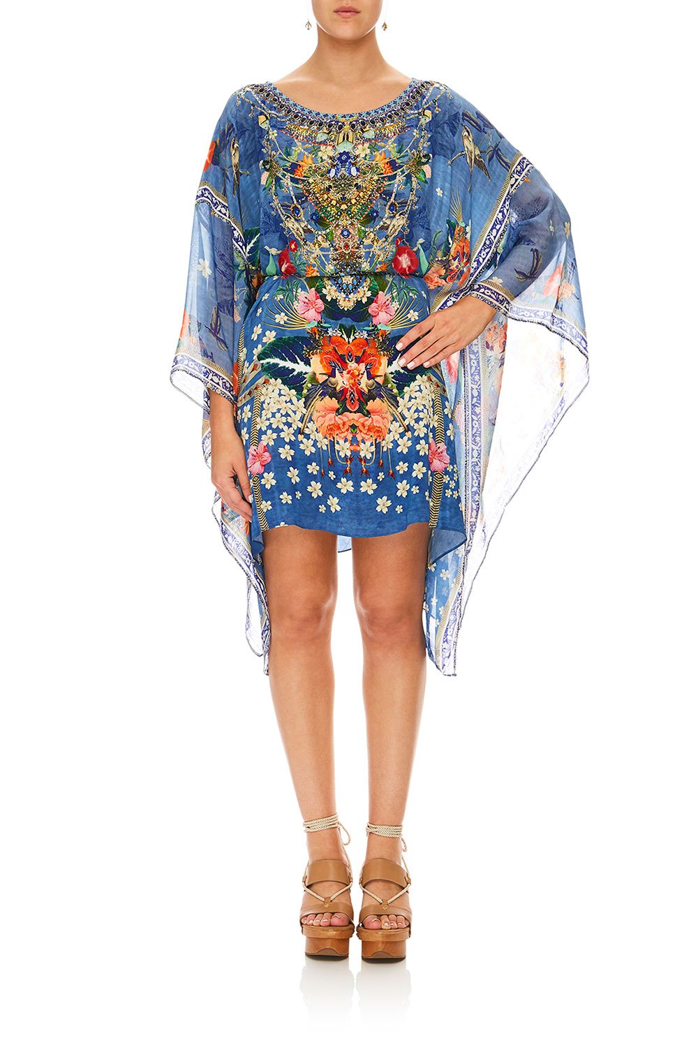 SHORT KAFTAN WITH SHEER SLEEVES FRASER FANTASIA