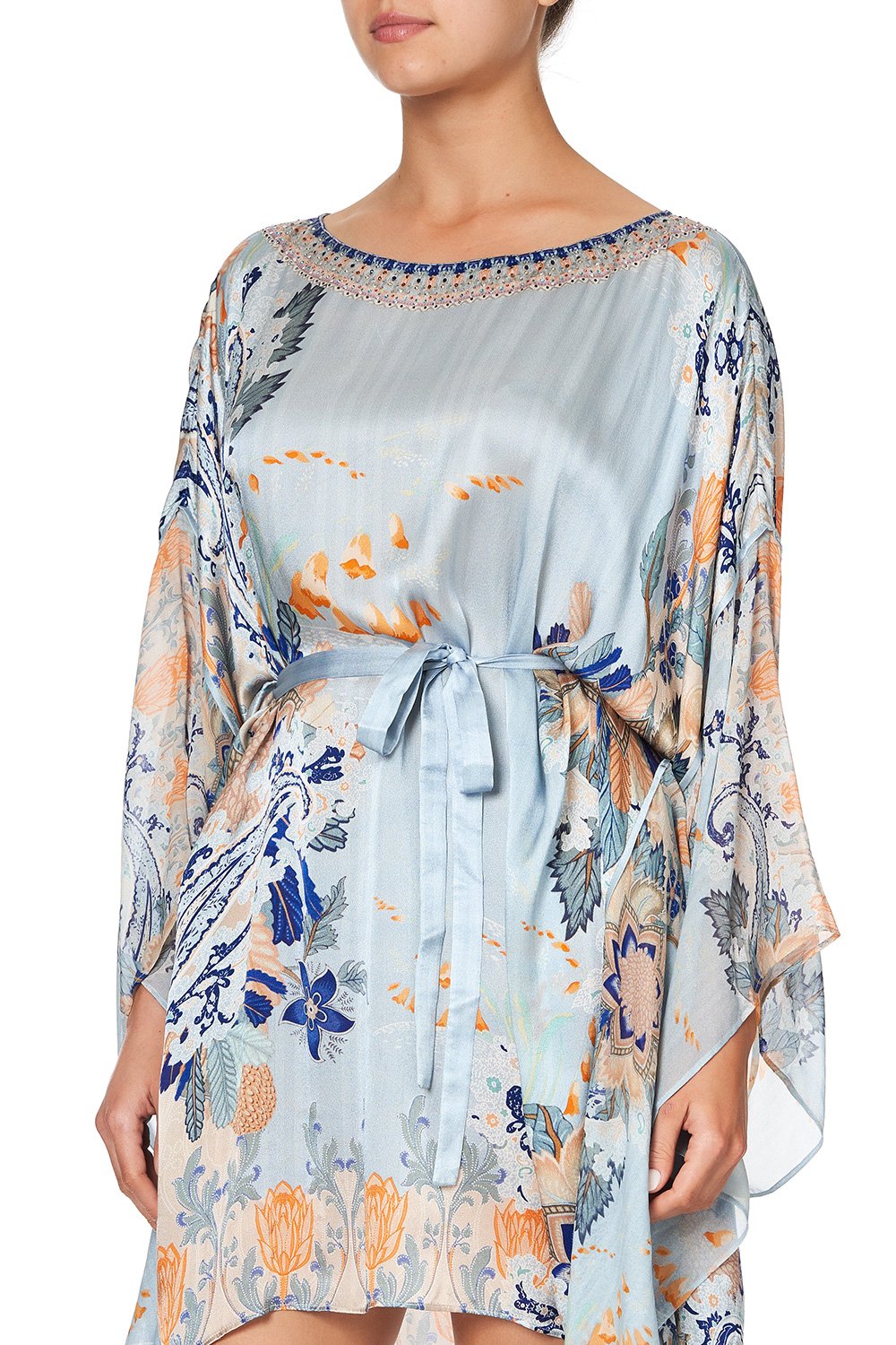 SHORT KAFTAN WITH SHEER SLEEVES FRASER FANTASIA
