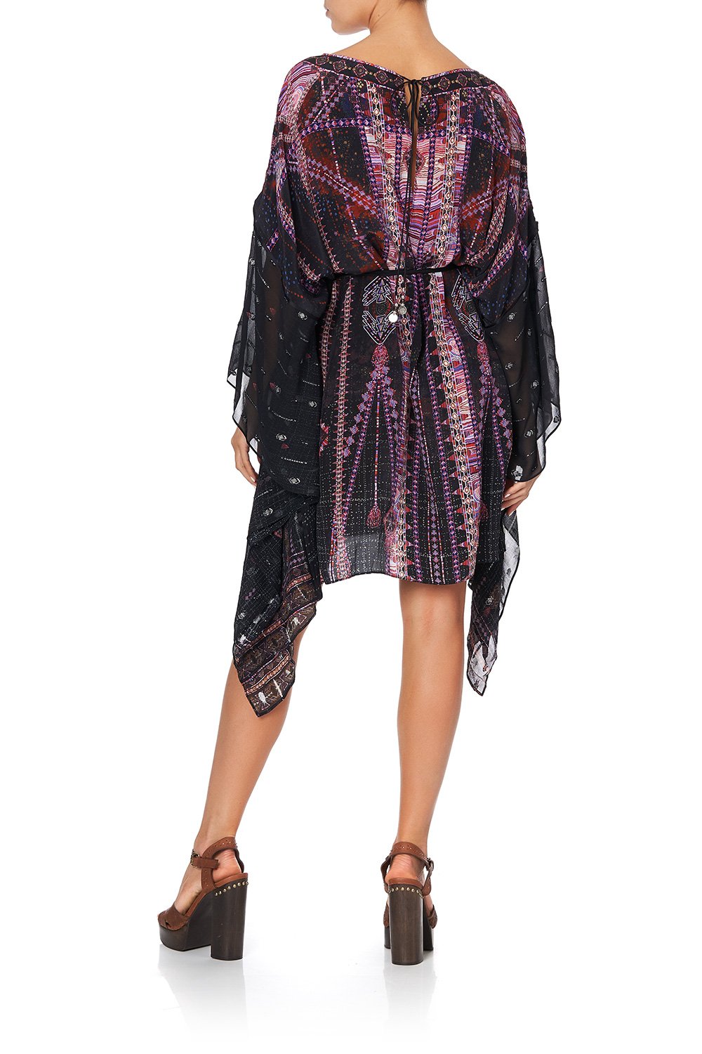 SHORT KAFTAN WITH SHEER SLEEVES MINA MINA