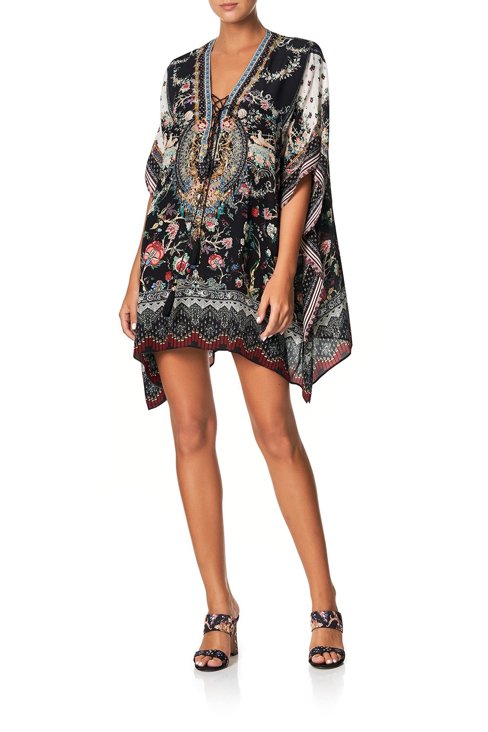 CAMILLA SHORT LACE UP KAFTAN HAUTE PROVINCIAL