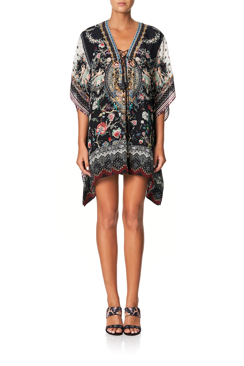 CAMILLA SHORT LACE UP KAFTAN HAUTE PROVINCIAL