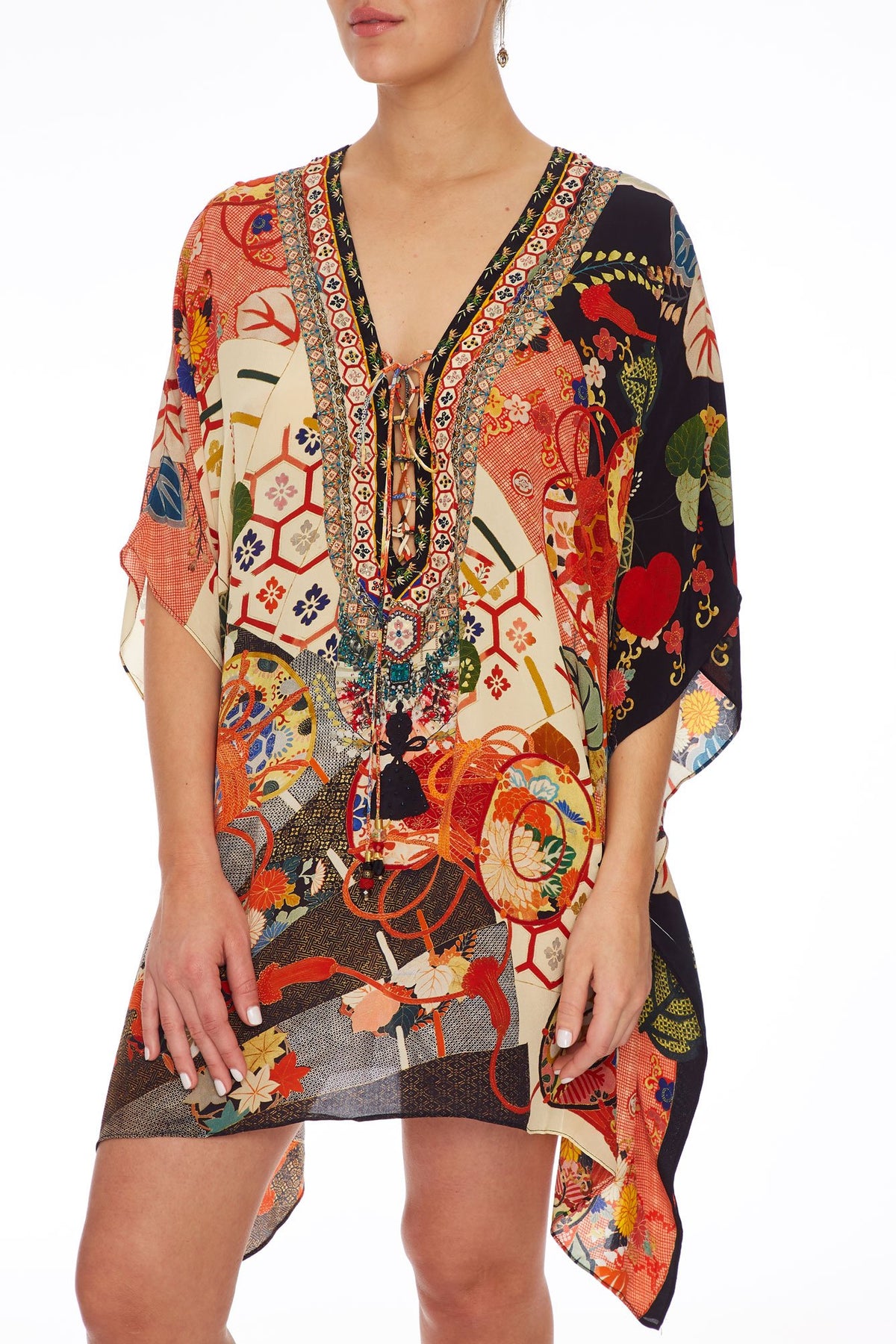 SHORT LACE UP KAFTAN KISSING THE SUN