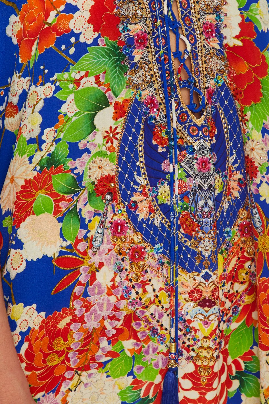 CAMILLA SHORT LACE UP KAFTAN PLAYING KOI