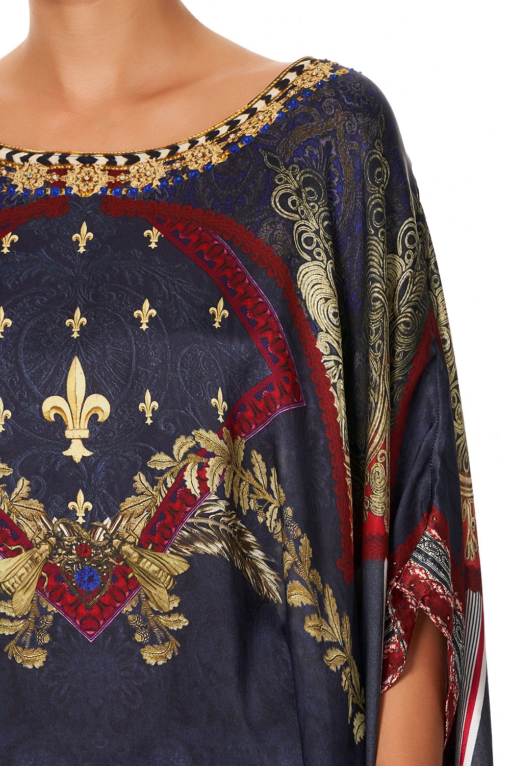 SHORT ROUND NECK KAFTAN THIS CHARMING WOMAN