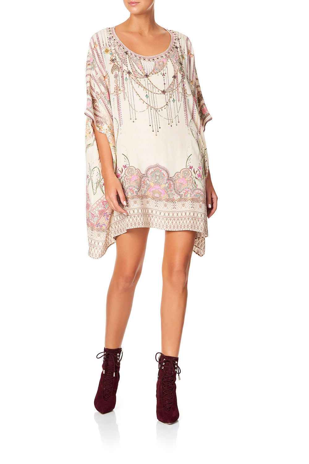 CAMILLA SHORT ROUND NECK KAFTAN GOLDEN AGE