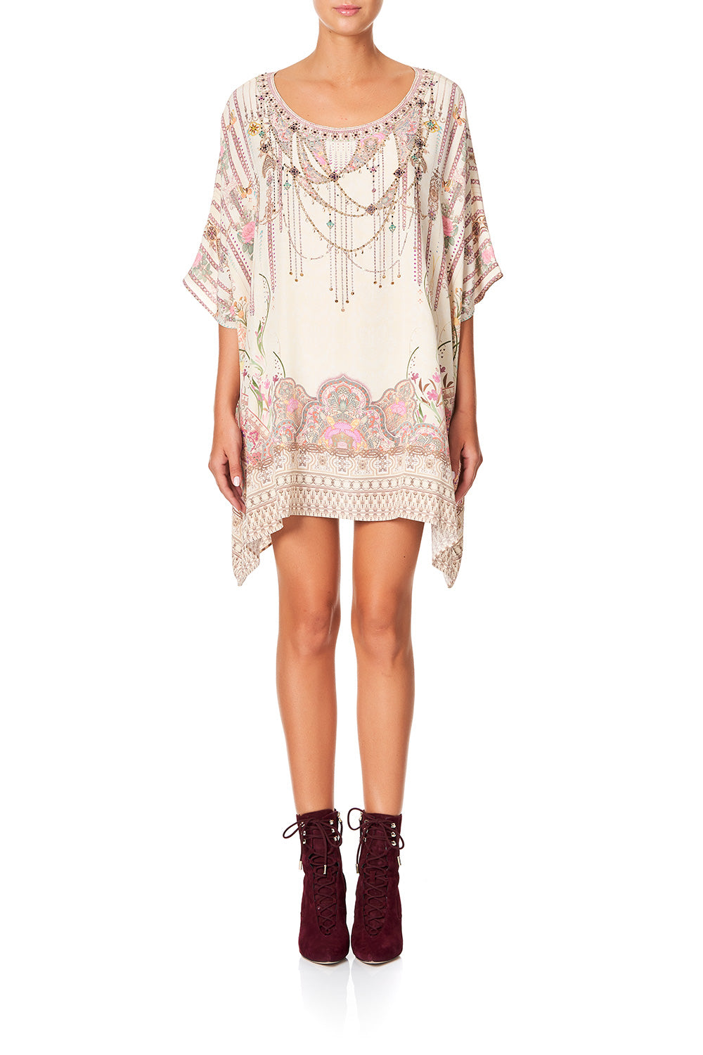 CAMILLA SHORT ROUND NECK KAFTAN GOLDEN AGE