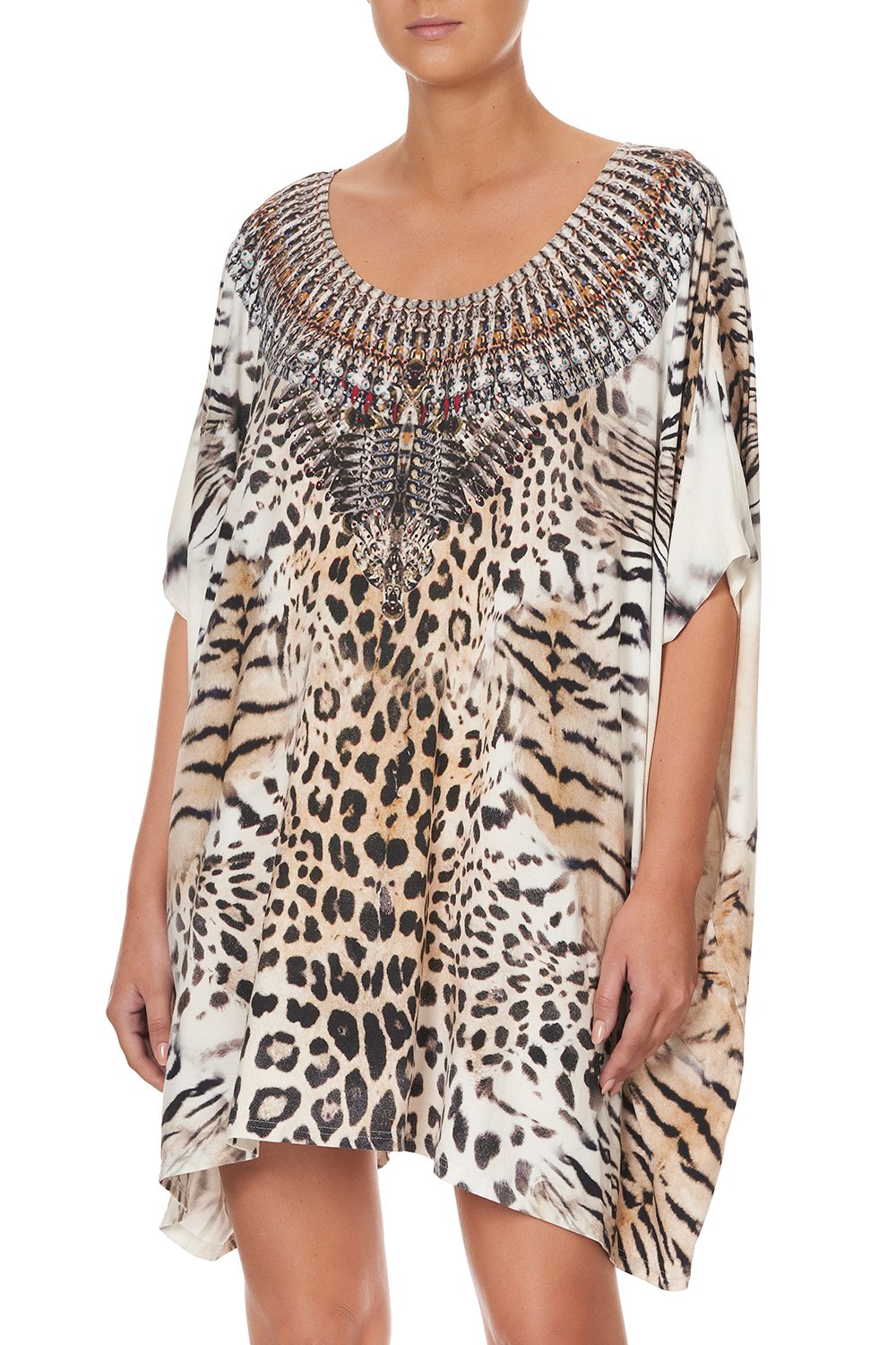 SHORT ROUND NECK KAFTAN JAGUAR