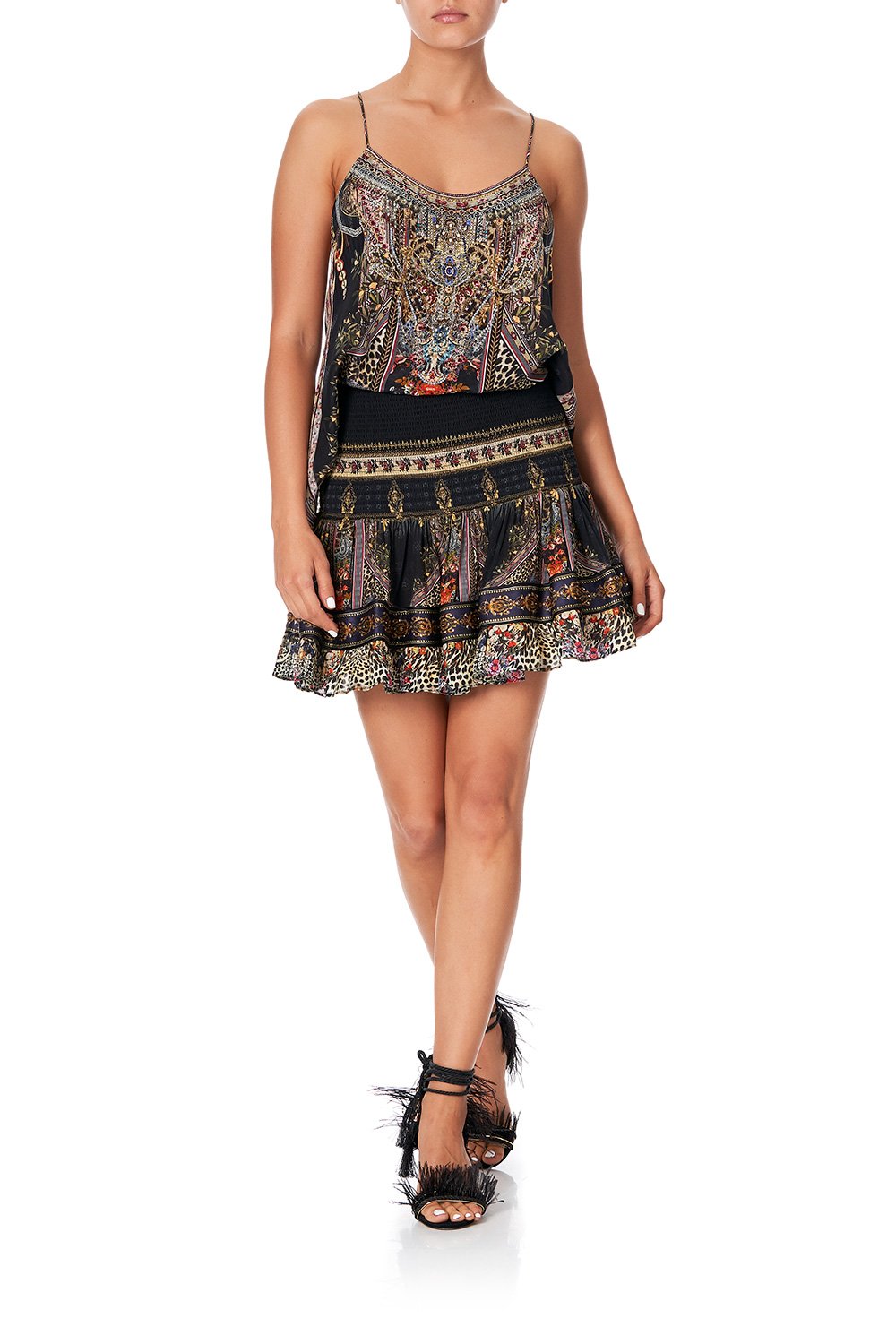 SHORT SHIRRED SKIRT MEET ME IN THE GARDEN