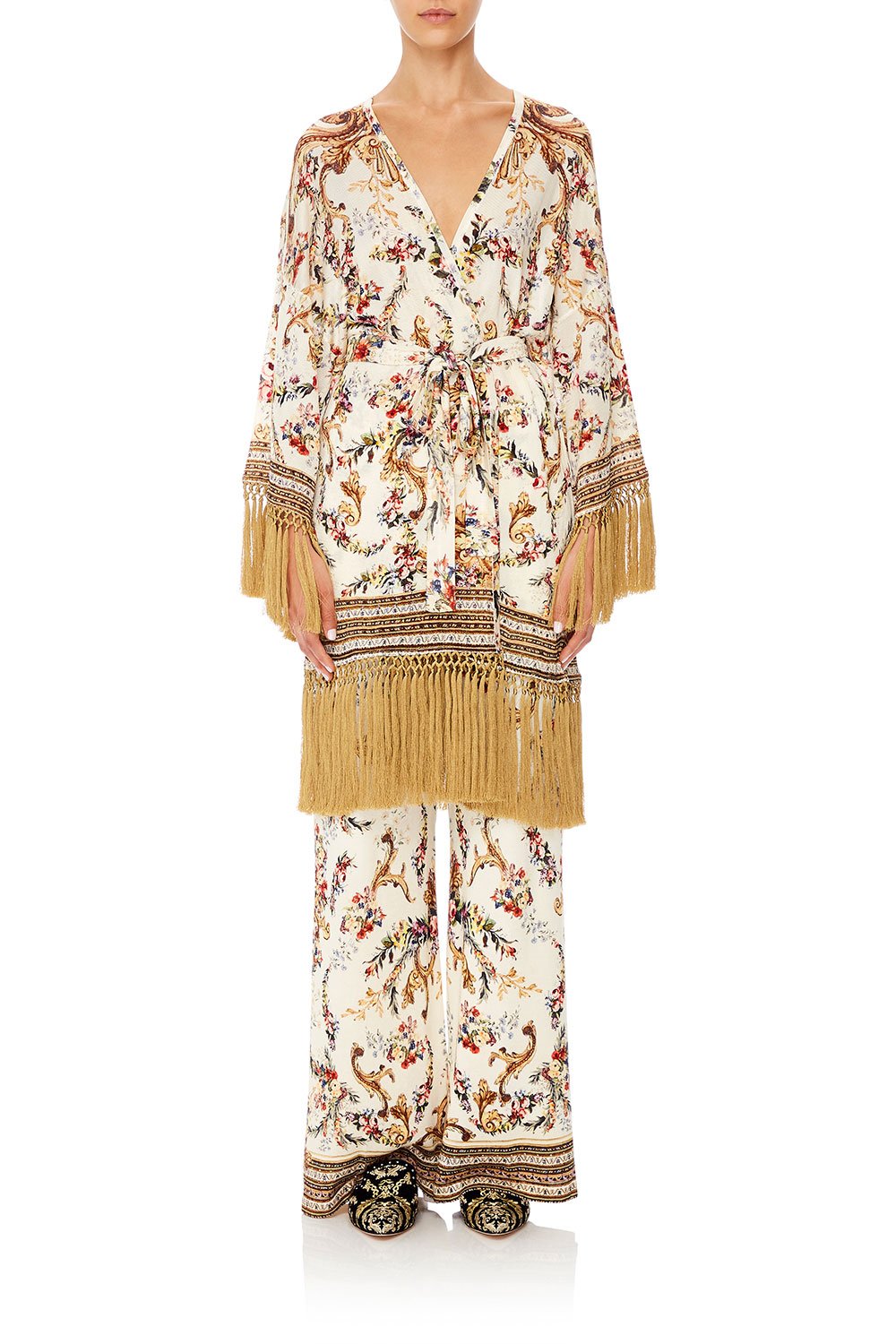 CAMILLA SHORT TASSEL WRAP OLYMPE ODE