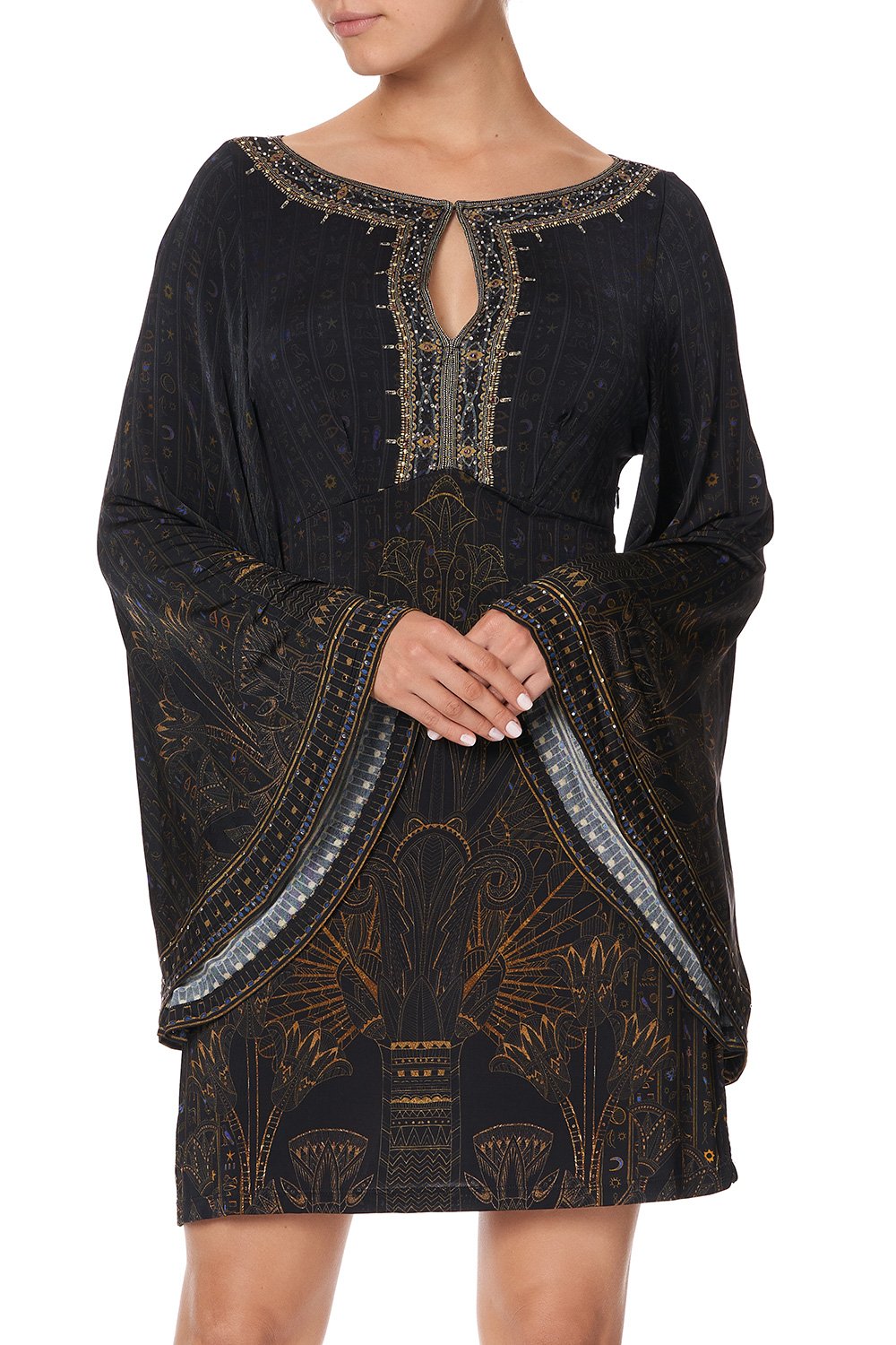 SHORT WIDE SLEEVE JERSEY DRESS COBRA KING