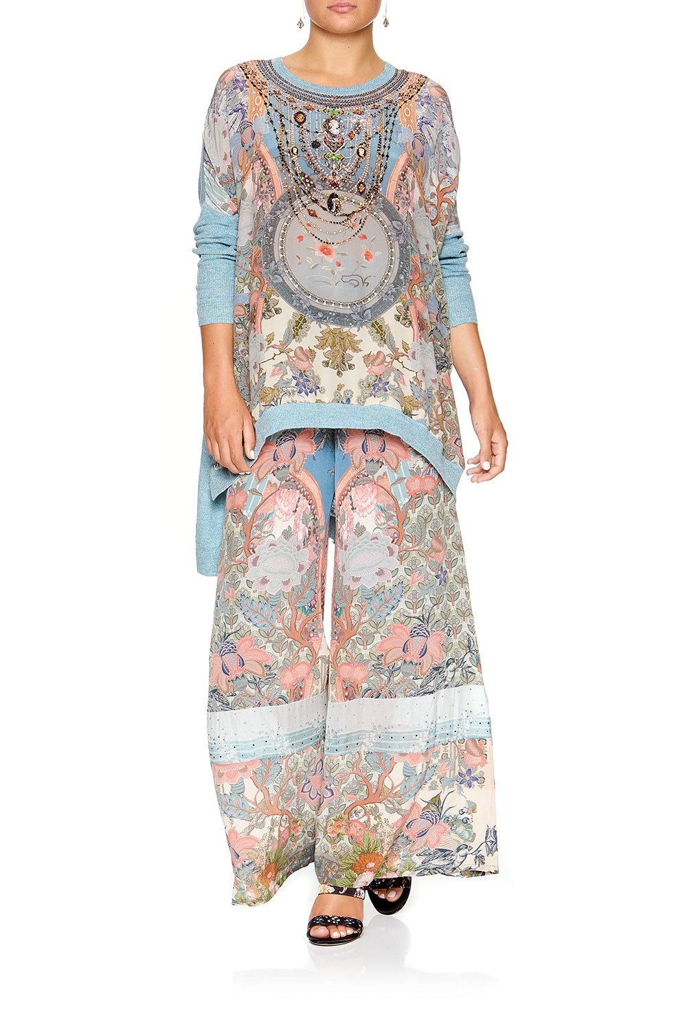 CAMILLA SILK FRONT BOXY KNIT BLANCHES BLESSING