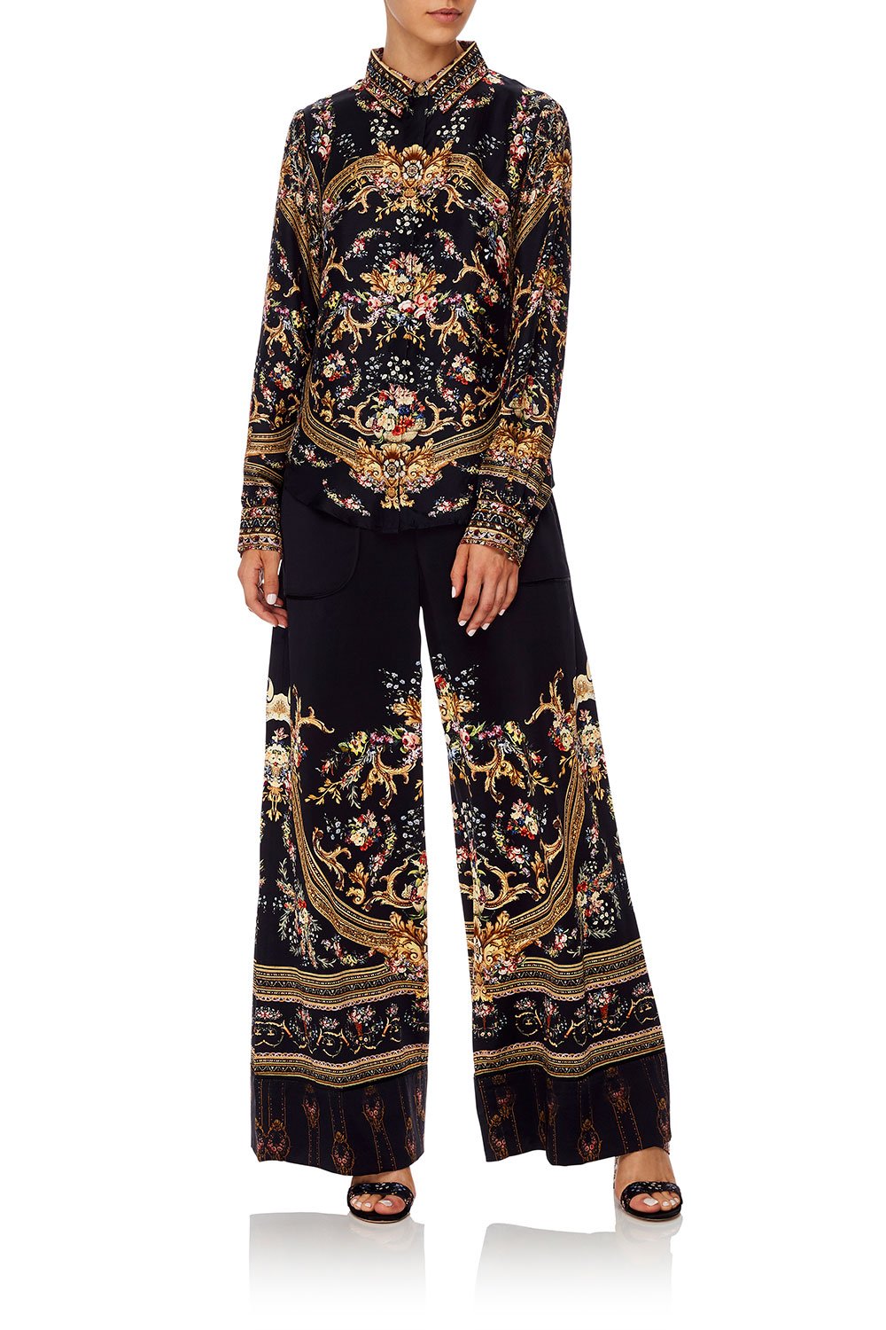 CAMILLA SLIM FIT LONG SLEEVE SHIRT FRIEND IN FLORA