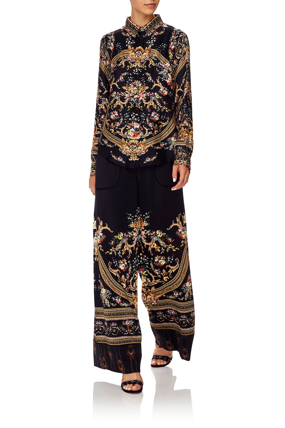 CAMILLA SLIM FIT LONG SLEEVE SHIRT FRIEND IN FLORA