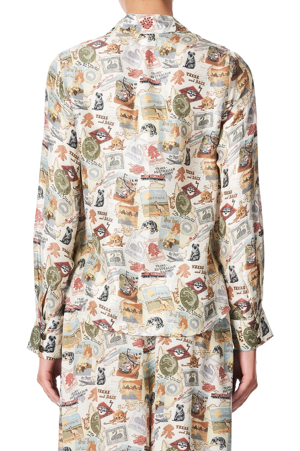 SLIM FIT LONG SLEEVE SHIRT WISH YOU WERE HERE