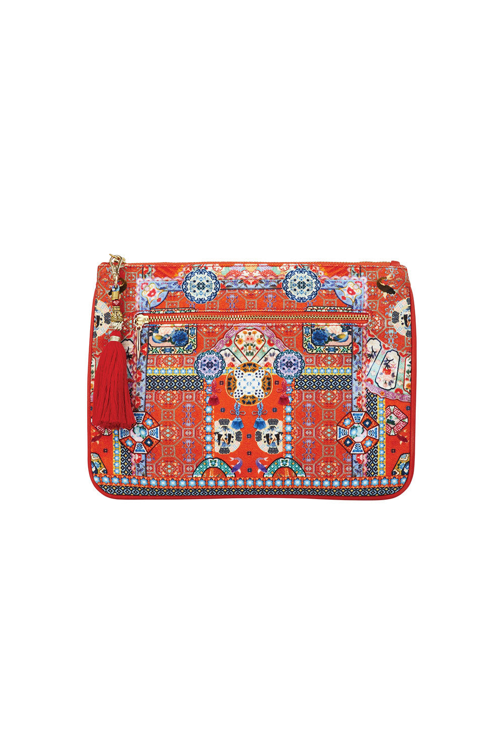 CAMILLA FOUND IN TRANSLATION SMALL CANVAS CLUTCH