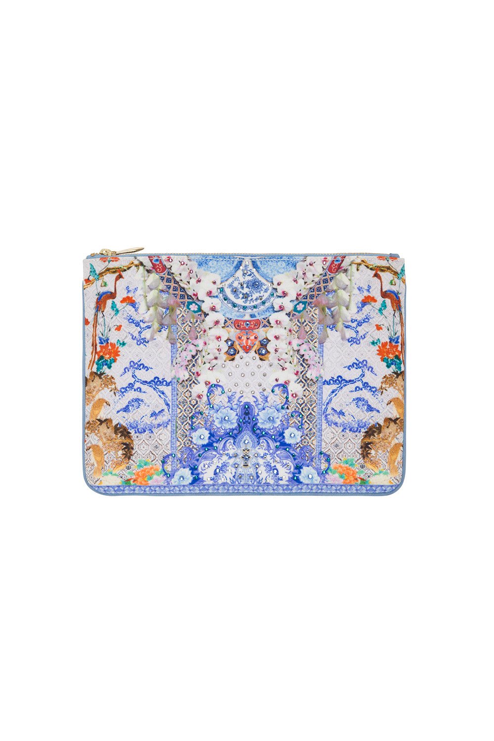 CAMILLA SMALL CANVAS CLUTCH GEISHA GATEWAYS