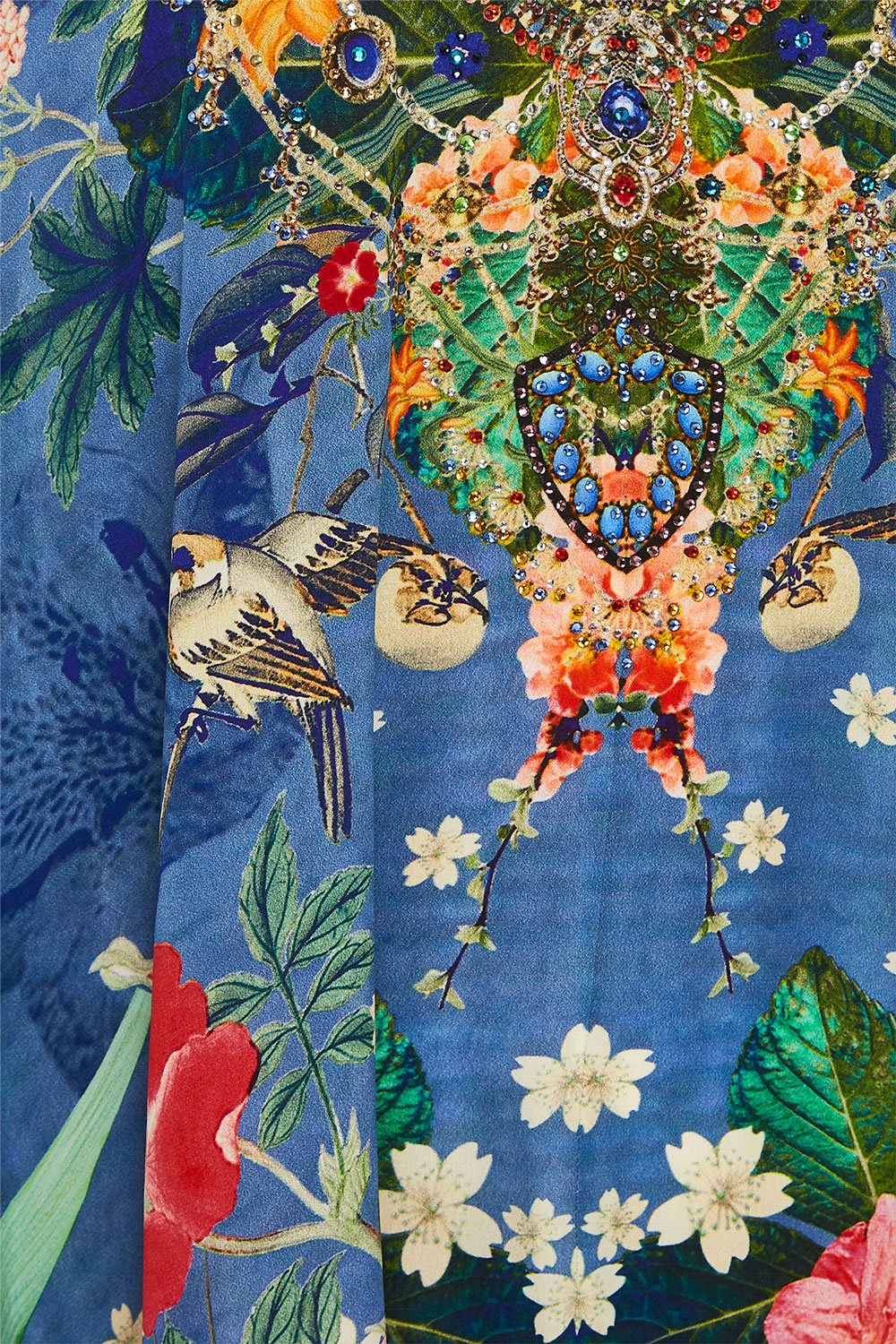 CAMILLA FARAWAY FLORALS SPLIT FRONT AND SLEEVE KAFTAN