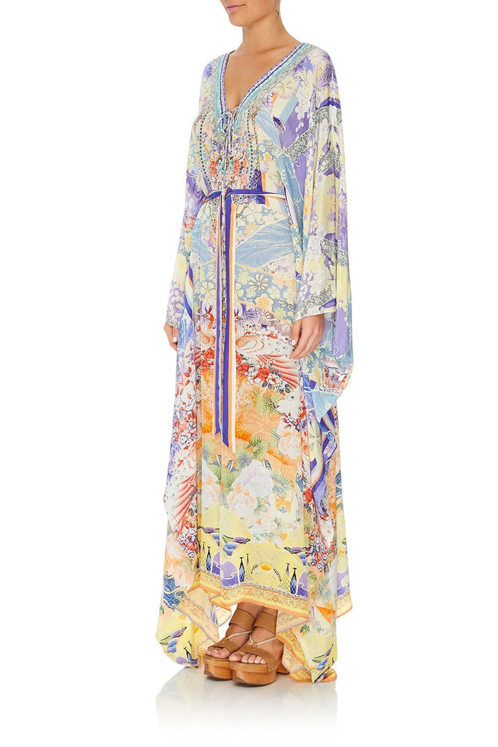 SPLIT HEM LACE UP KAFTAN LITTLE OSAKA GIRL