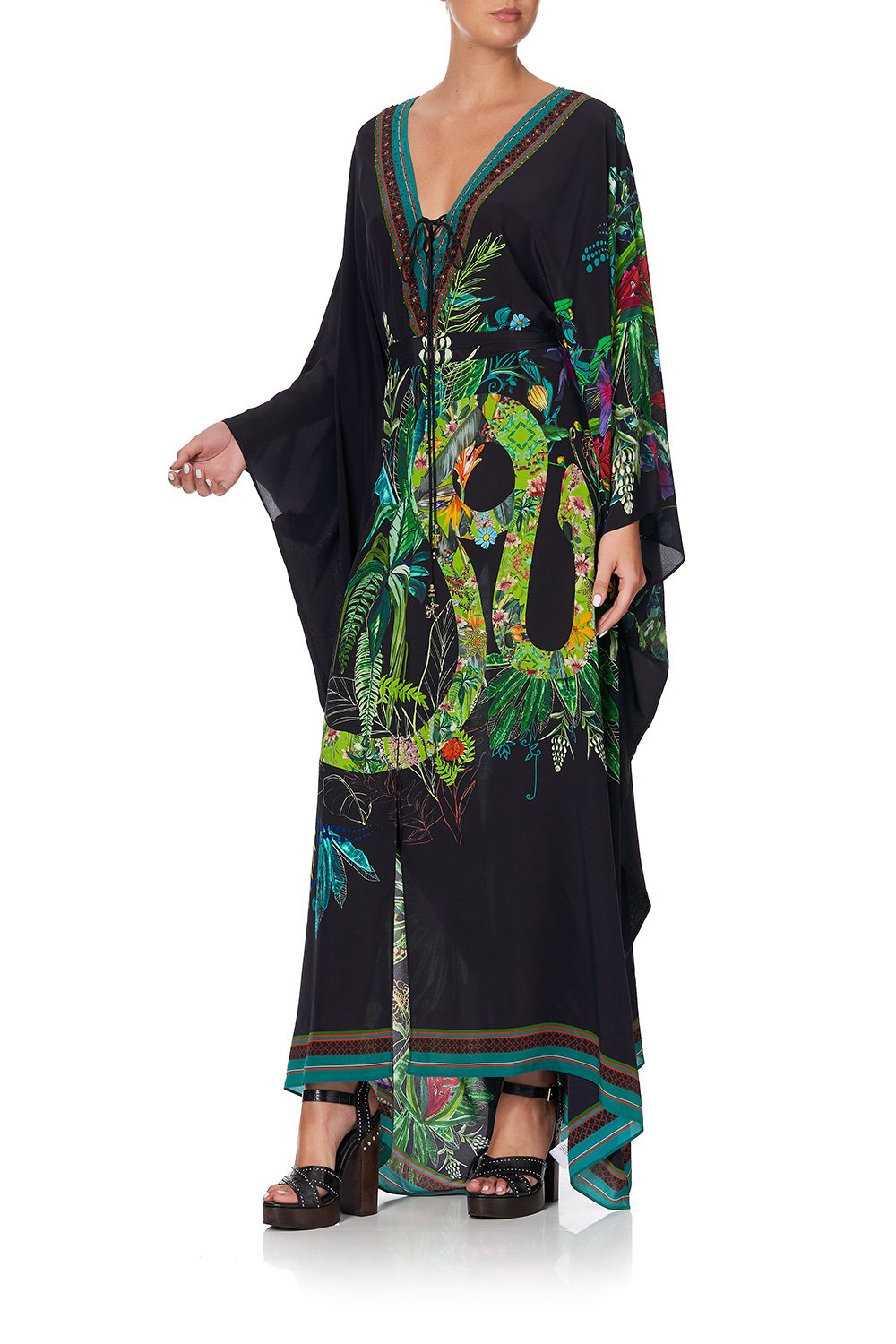 SPLIT HEM LACE UP KAFTAN COUNTRY DIARIES