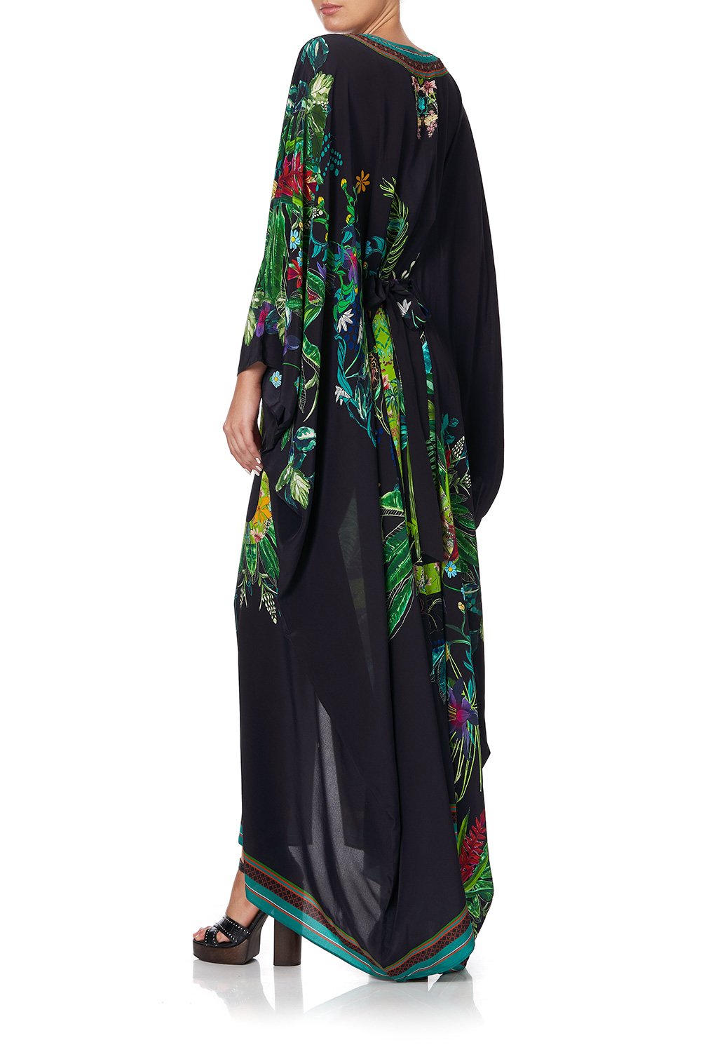 SPLIT HEM LACE UP KAFTAN RAINBOW EYES main image 0
