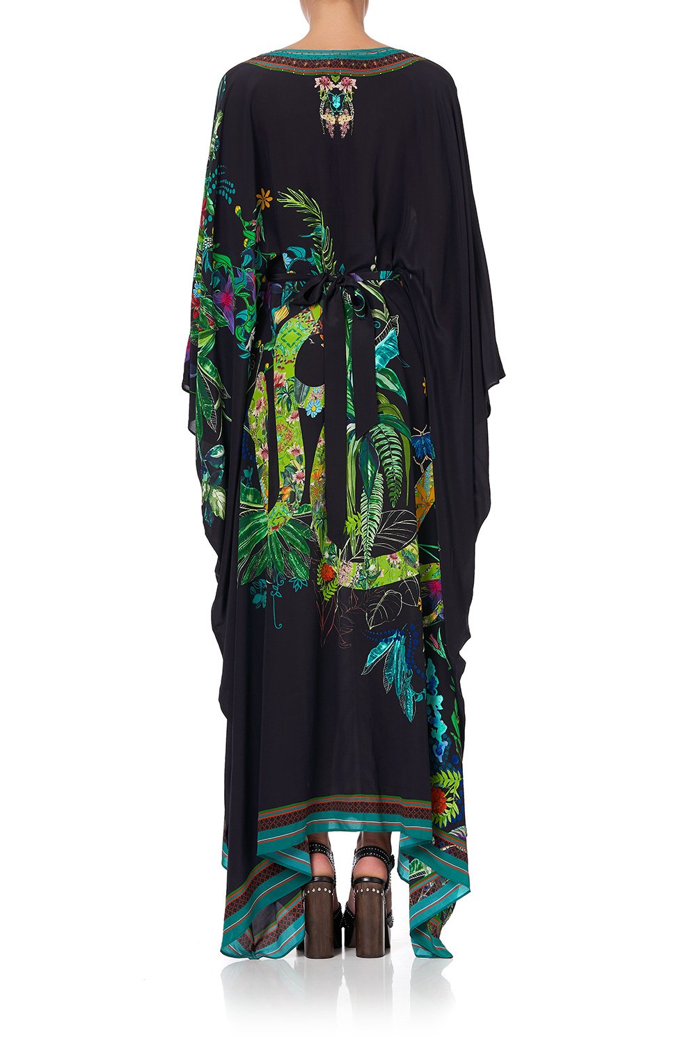 Split Hem Lace Up Kaftan River Cruise Camilla