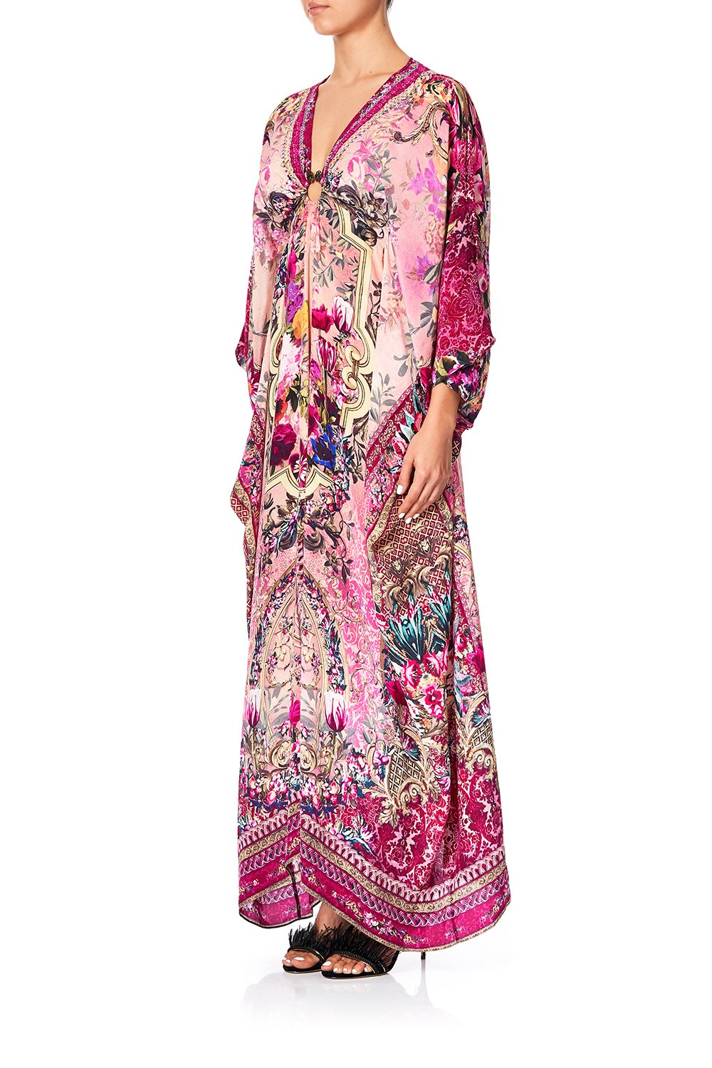 CAMILLA SPLIT SLEEVE KAFTAN W HARDWARE LA BELLE