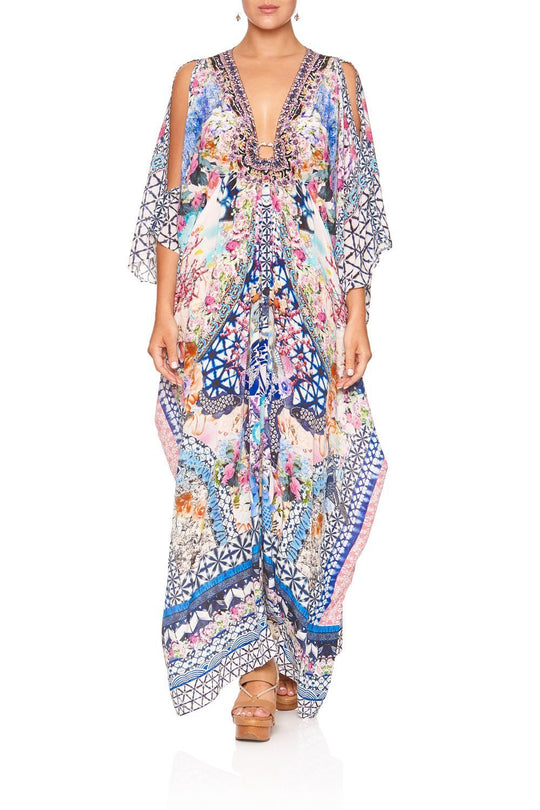 SPLIT SLEEVE KAFTAN WITH HARDWARE FLORAISON