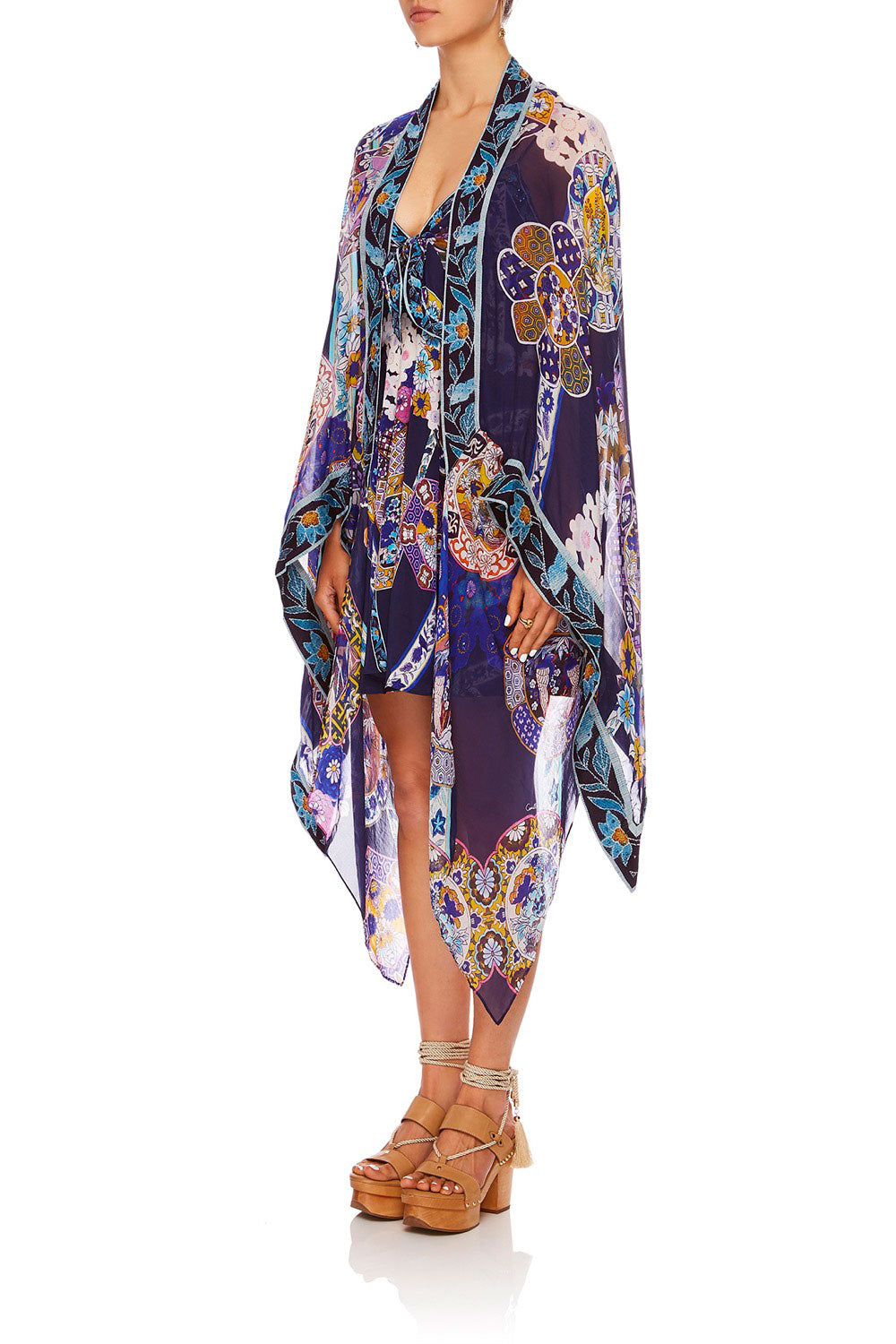 CAMILLA CAMILLA FOUND IN TRANSLATION RECTANGULAR V-NECK KAFTAN
