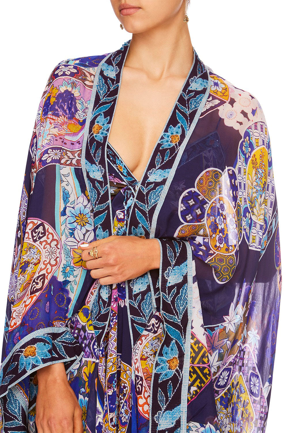 CAMILLA CAMILLA FOUND IN TRANSLATION RECTANGULAR V-NECK KAFTAN