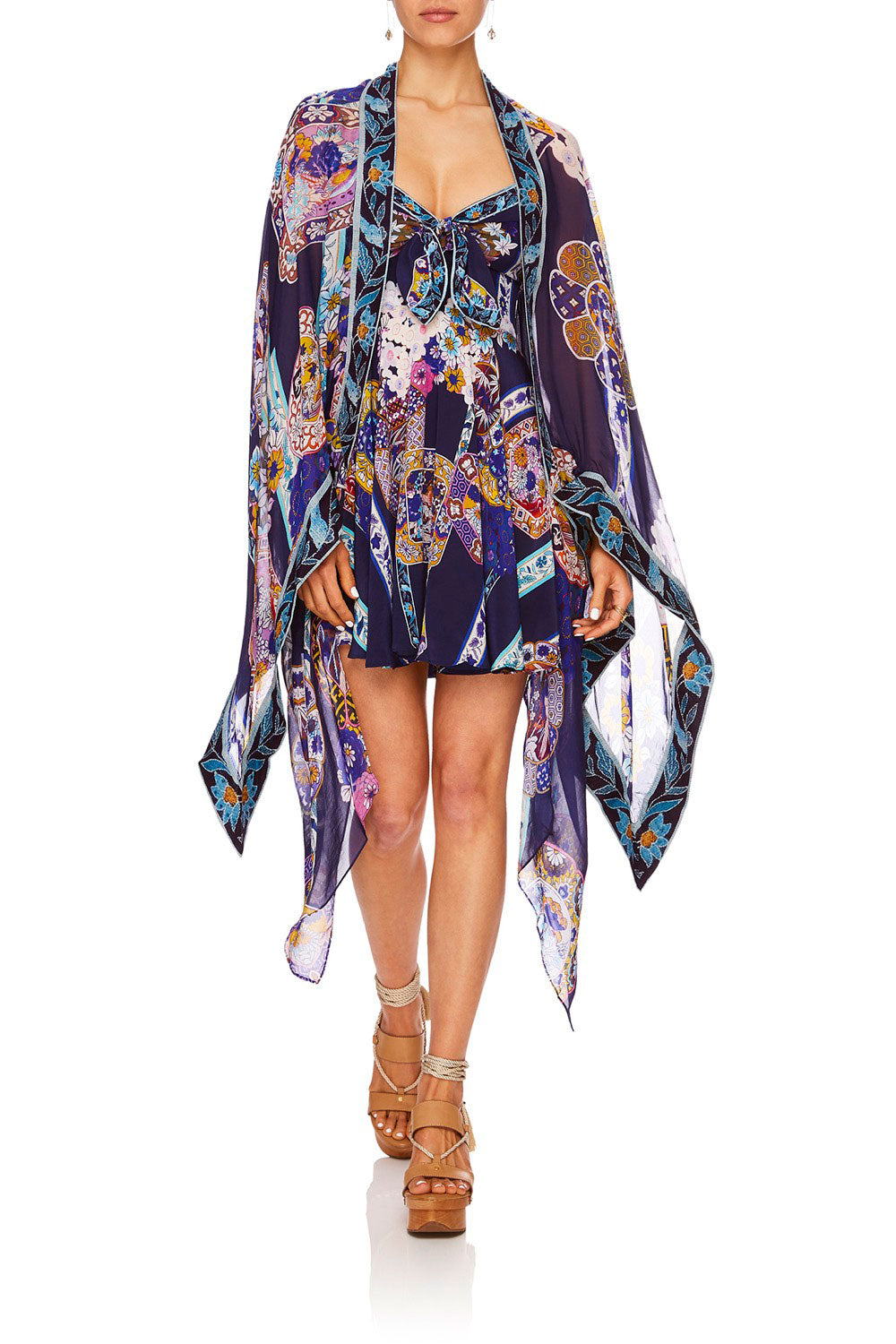 CAMILLA CAMILLA FOUND IN TRANSLATION RECTANGULAR V-NECK KAFTAN