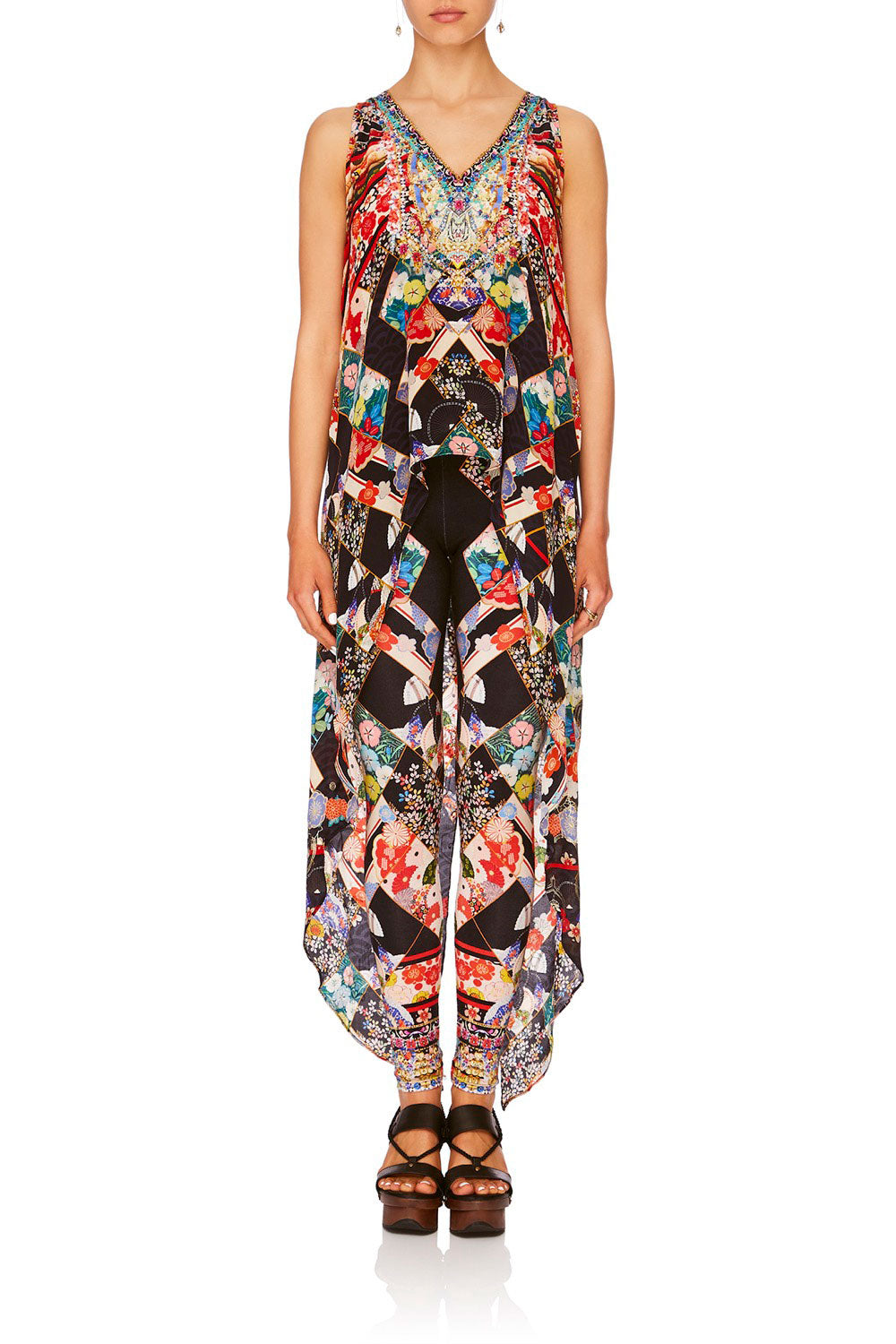 CAMILLA STAR GIRL HIGH LOW CROSS BACK TOP