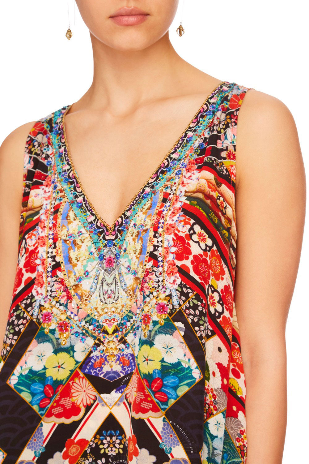 CAMILLA STAR GIRL HIGH LOW CROSS BACK TOP