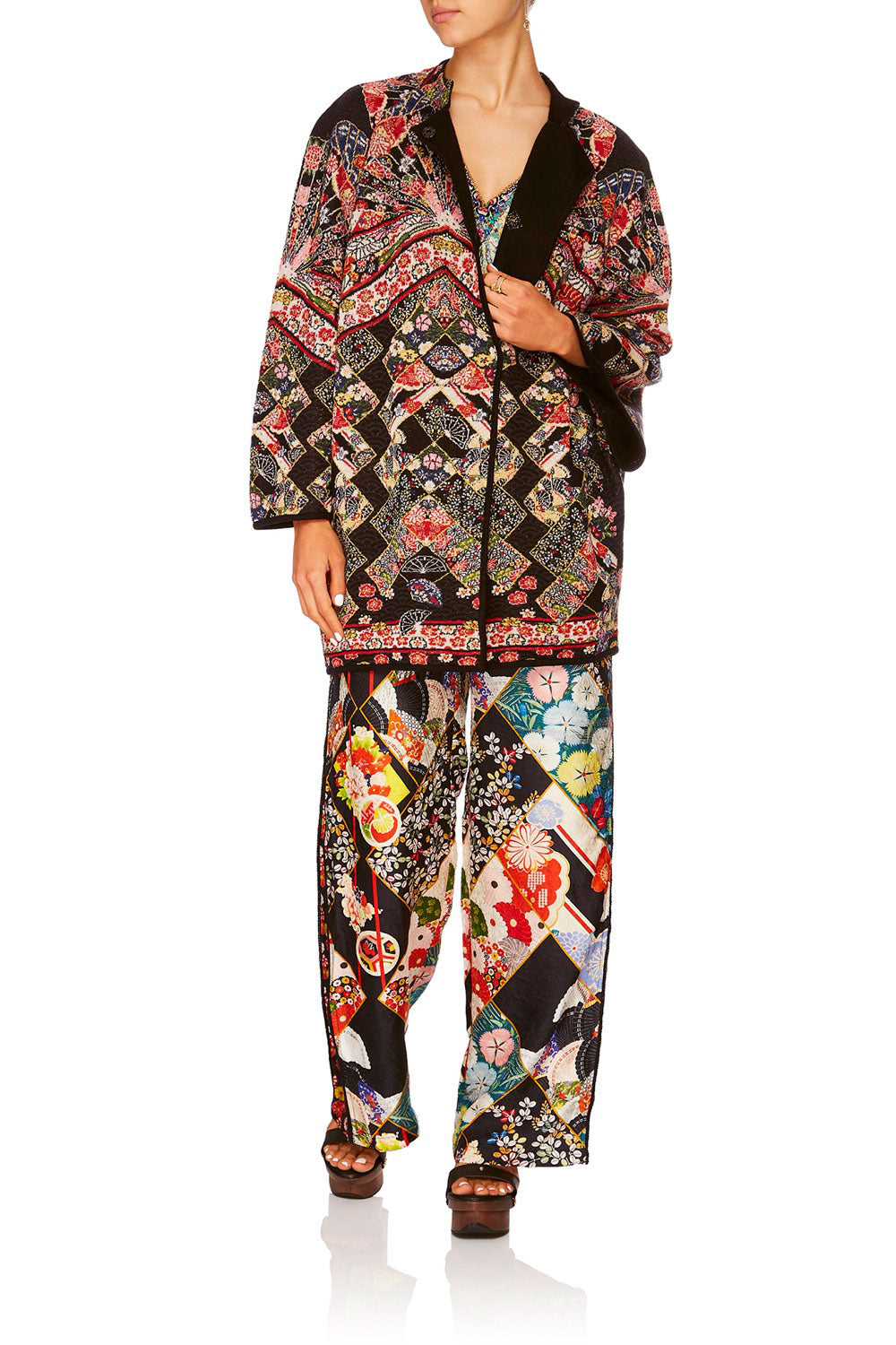 CAMILLA STAR GIRL REVERSIBLE KNIT COCOON COAT