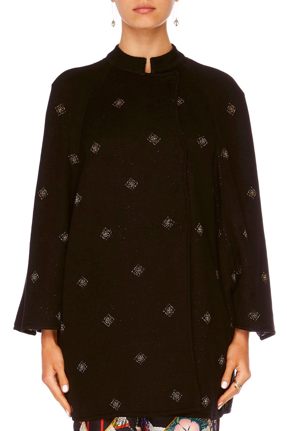 CAMILLA STAR GIRL REVERSIBLE KNIT COCOON COAT