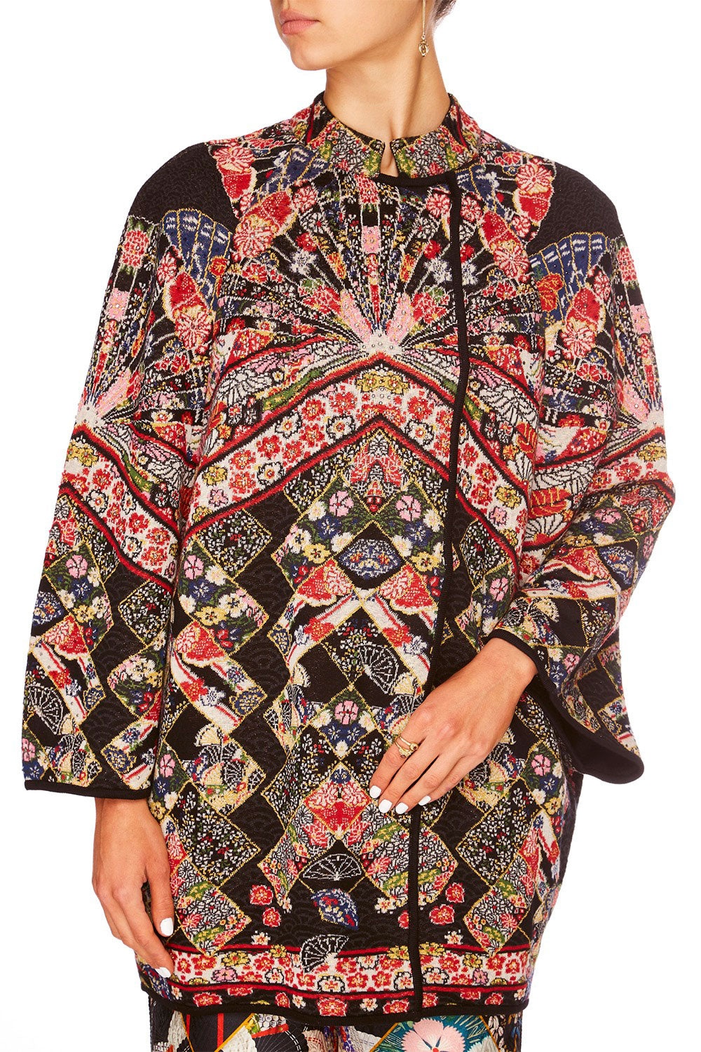 CAMILLA STAR GIRL REVERSIBLE KNIT COCOON COAT