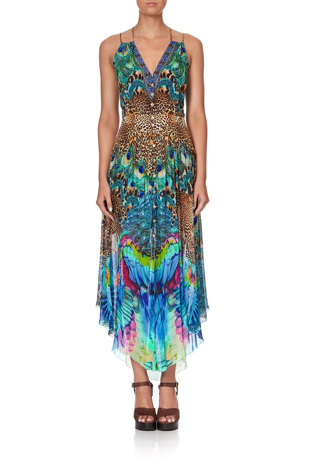 STRAP DRESS WITH SHAPED WAISTBAND MOTHER XANADU