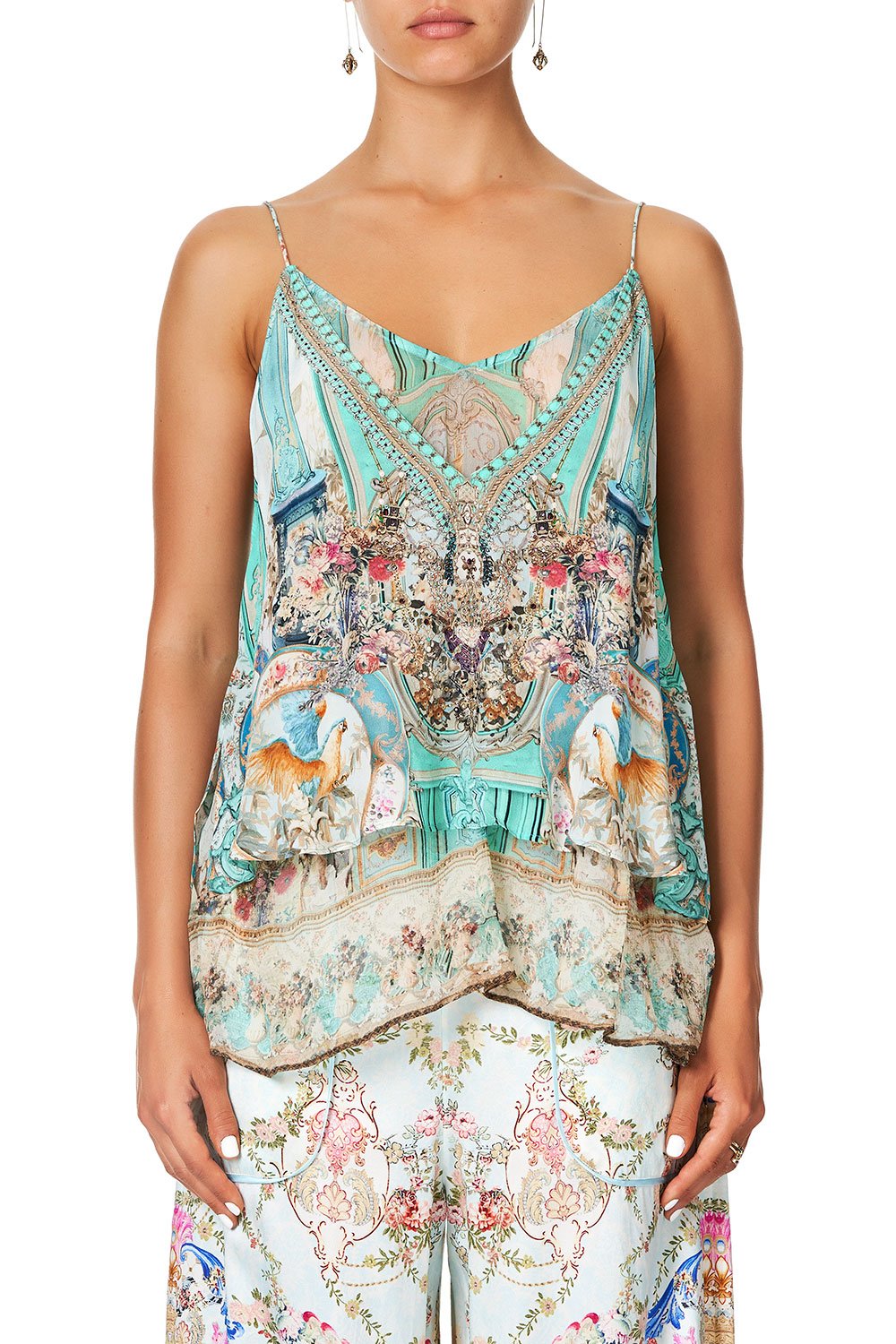 STRAP TOP WITH SHEER UNDERLAY I DREAM OF MARIE