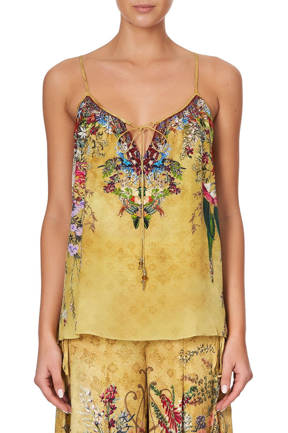 STRAP TOP WITH TIE FRONT DETAIL AMONG THE GUMTREES