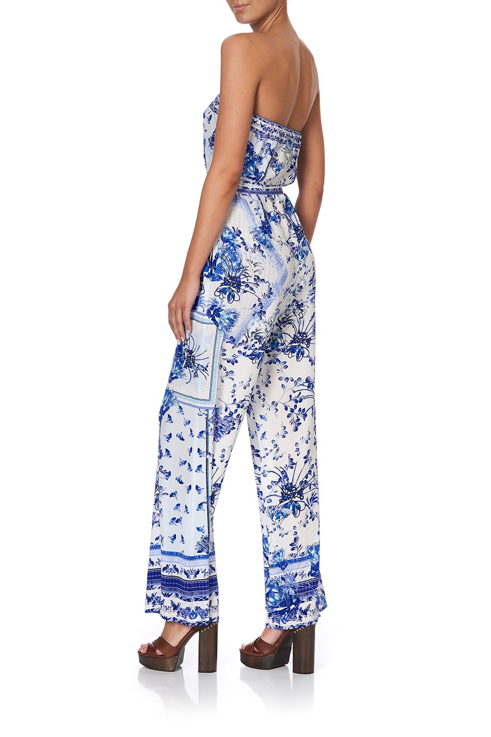 STRAPLESS JUMPSUIT WITH D RING BELT CARDS FROM THE COAST