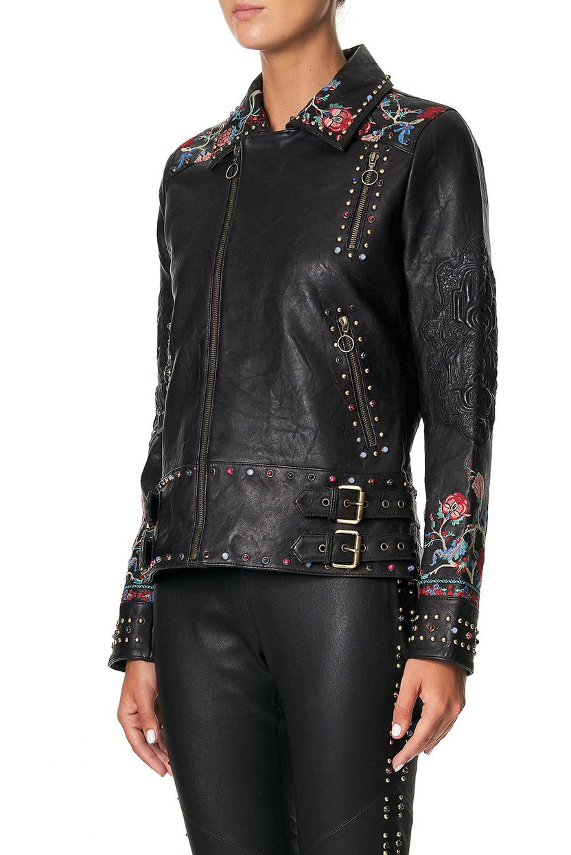 STUDDED BIKER JACKET HAUTE PROVINCIAL