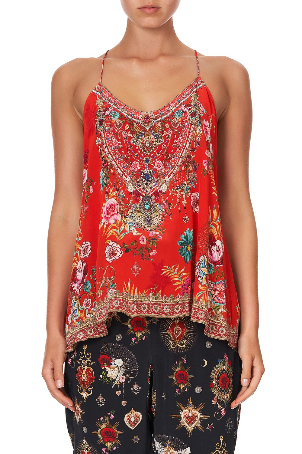 T BACK SHOESTRING TOP CAMEOS CAN CAN